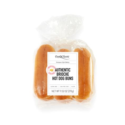 Authentic Brioche Hot Dog Buns Euroclassic
