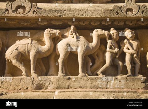 Relief Carvings Of Foot Soldiers And Man On Camel Lakshmana Temple