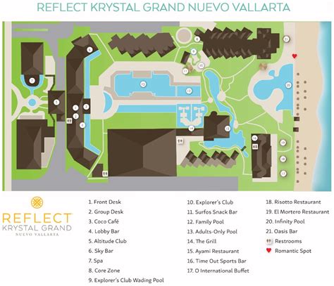 Resort Map Krystal Grand Nuevo Vallarta Riviera Nayarit Mexico
