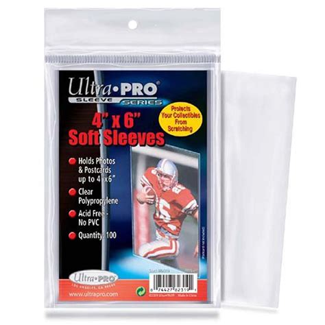 Ultra Pro Sleeve Series 4 X 6 Soft Sleeve 100pk Card Sleeves