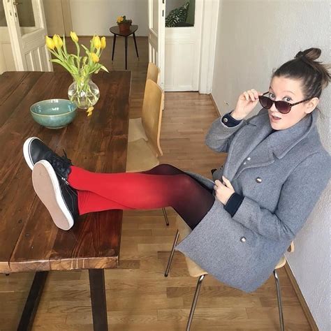 Red Black Ombre Tights By Virivee Virivee • Instagram Photos And Videos Tights And Trainers
