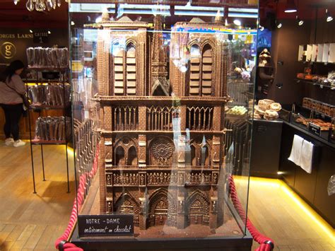 Frame your neckline in the most gorgeous way with the stunning play of lines inspired by the notre dame. Model of Notre Dame made out of chocolate. In a Montmarte ...