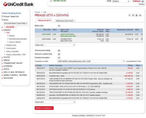 Online banking for private accounts online card for payment cards businessnet for business accounts. Internetové bankovnictví Unicredit Bank: Standard, který ...