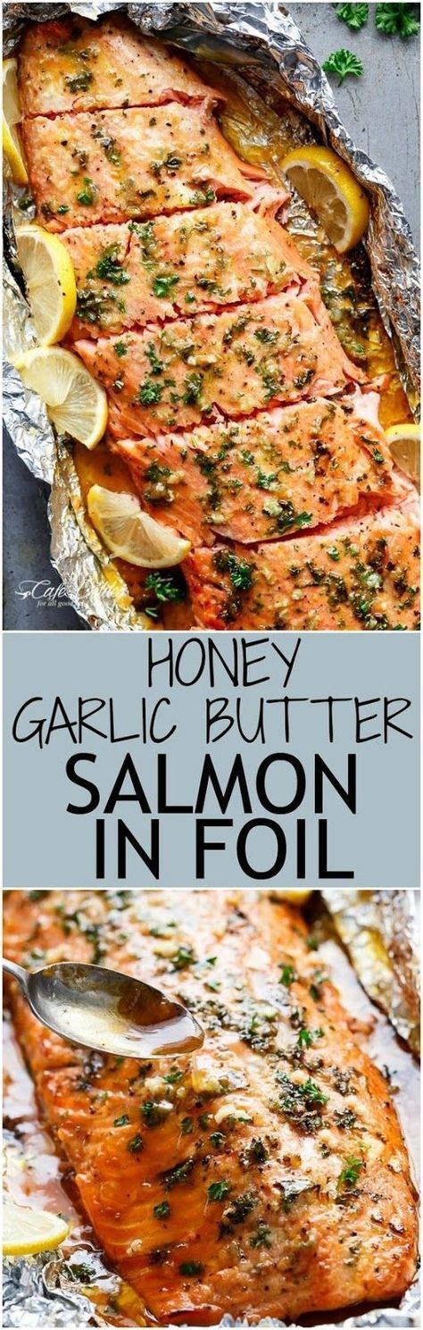 Ingredients to make honey garlic salmon baked in foil: Honey Garlic Butter Salmon In Foil: | Cooking recipes ...