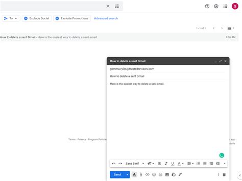 How To Delete A Sent Email In Gmail
