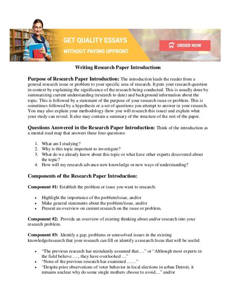 Why is it necessary for students to frame the structure of a research paper perfectly? How to make a research introduction. How to Write an ...
