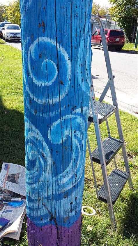 Today we're painting a beautiful secret garden in acrylics. Moon City Creative District Painted Poles 2014 Campbell ...