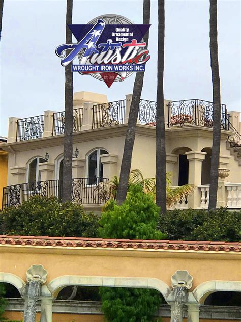 Looks fine and it will work. Iron work custom balcony mansion stair - Artistic Wrought ...