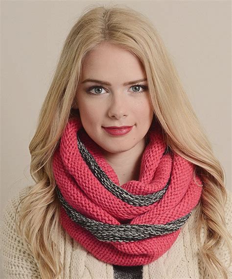 Love This Pink Marl Trim Infinity Scarf By Leto Collection On Zulily