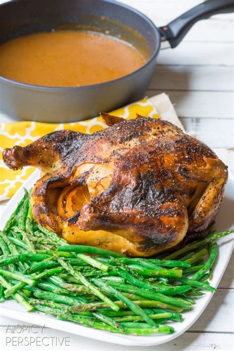 This savory one pan roast chicken & vegetables recipe is a great choice for a weekend dinner on a chilly fall or winter's day — with the added bonus of that leftover cooked chicken to help you throw together another easy weeknight dinner later in the week! Amazing Roasted Chicken Recipe with Honey Orange Gravy and ...