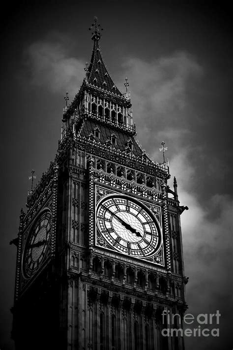 Big Ben In Black And White Photograph By Hanni Stoklosa