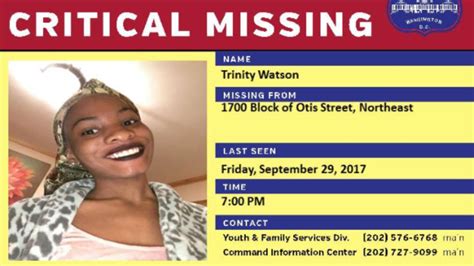 Police Searching For Critically Missing 15 Year Old Dc Girl Wjla