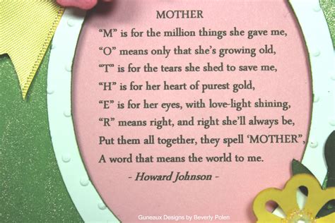 I have no doubt that all the important lessons i thank you for being my guiding light, for inspiring me, and for always putting me first. Guneaux Designs by Beverly Polen: MOTHER - Mother's Day ...