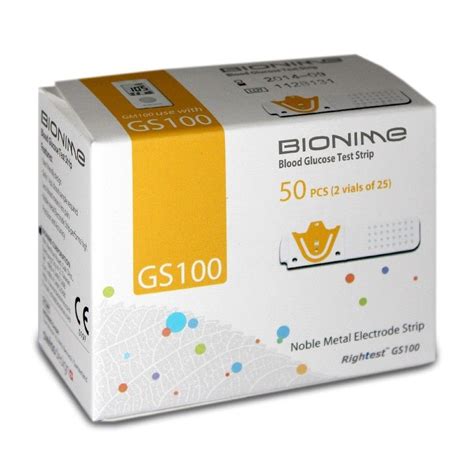 This groundbreaking test strip is an innovative adaptation which meets the gold standard* in clinical diagnostics and testing. Glucose Meter Test Strip Bionime GM100 (50 Strips) -Buy ...