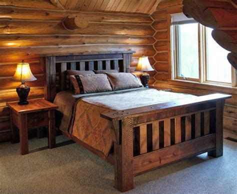 This creates a ledge for the mattress slats or plywood to sit on. Barnwood Mission Style Bed - Traditional - Beds - Other ...