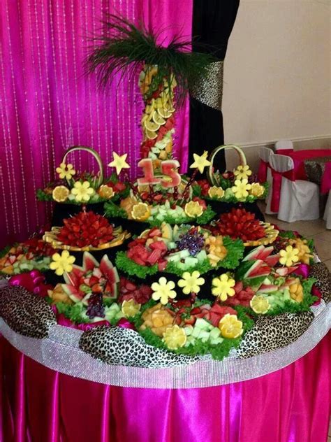 Pretty Fruit Displays Beautiful Fruit Table Fruit Display Wedding