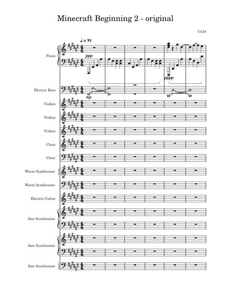 Beginning 2 Original Sheet Music For Piano Strings Group Guitar