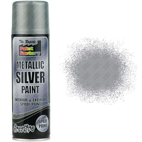 14 X Silber Metallic Sprühfarbe Innen & Außen Spray Kann 200ml | eBay