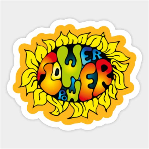 Flower Power Hippie Sticker Teepublic Uk