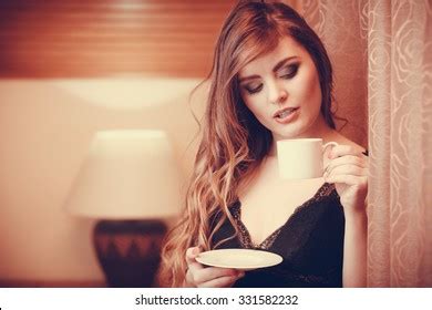 Sensual Seductive Woman Lingerie Drinking Cup Stock Photo Shutterstock