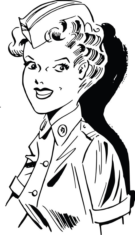 Silhouette woman, woman silhouettes, woman illustration png clipart. Free Clipart Of A Retro Military Woman