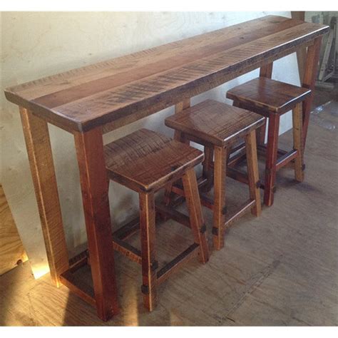 Check spelling or type a new query. Reclaimed Barn Wood Breakfast Bar Set - Bar Height