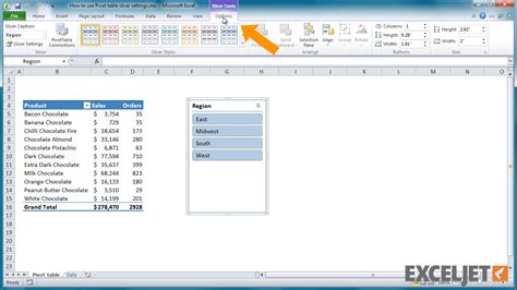 Excel Tutorial How To Use Pivot Table Slicer Options