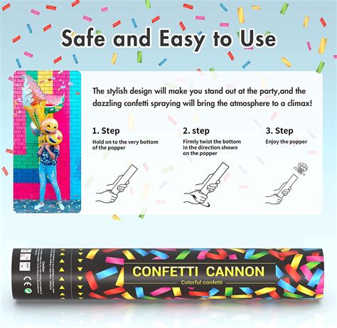 Buy Confetti Cannons Bohopop Party Poppers Confetti Shooters 5 Packs