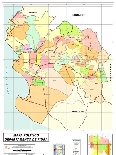 49mapa Politico Del Departamento De Piurapdf Geomática Cartografía