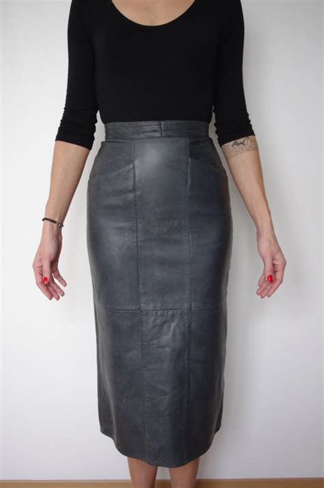 Vintage Long Leather Skirt Vlr Eng Br