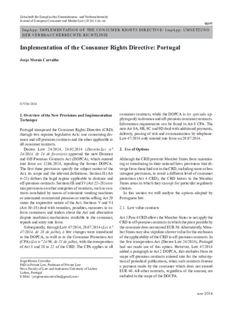 An eu directive is binding only as to the result it sets out to achieve; (PDF) "Implementation of the Consumer Rights Directive ...