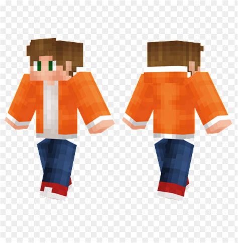 Download Minecraft Skins Orange Jacket Skin Png Free Png Images Toppng