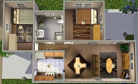 The two large porches are perfect for relaxing in the morning or afternoons. Mod The Sims - "Ledomus" Starter home Plan #3, NO CC