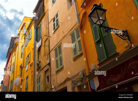 Colorful Mediterranean Houses And Narrow Winding Streets Hilly