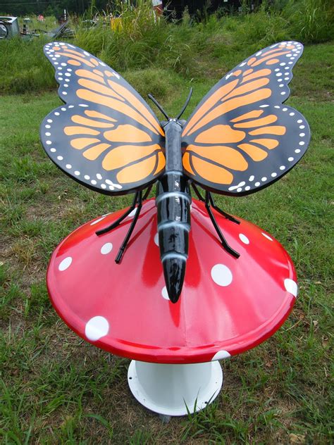Metal Butterfly Sculpture Beechwood Metalworks