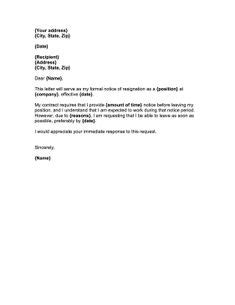 And can be as short as a few business days. Regignation Letter With Three Months Notice Period - 6 ...