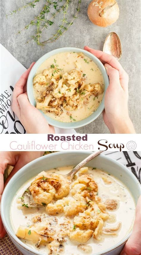 This article contains four easy recipes for dishes made with campbell's cream of chicken soup. Roasted Cauliflower and Chicken Soup | Recipe | Roasted ...