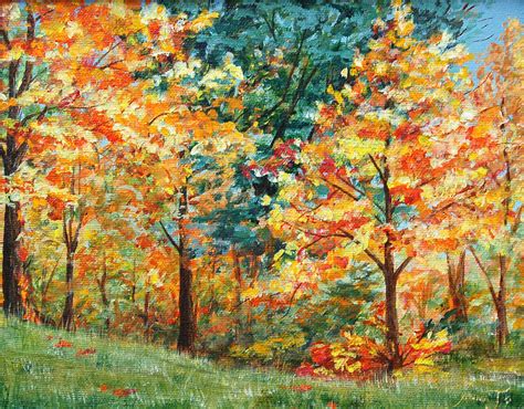 Fall Foliage Painting By Annajo Vahle