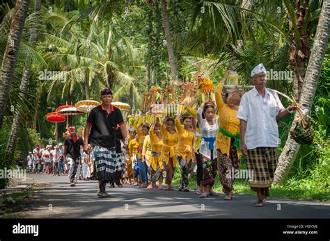 Balinese Hindu Procession In Bali Hindu Religious Events Are Commonly