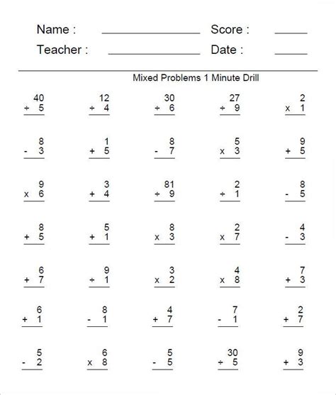 30 Printable Addition And Subtraction Worksheets Worksheets Decoomo