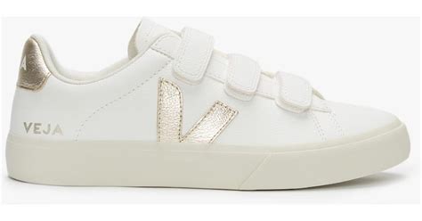 Veja Recife Logo Chromefree Leather Extra White Plantine Trainers Lyst