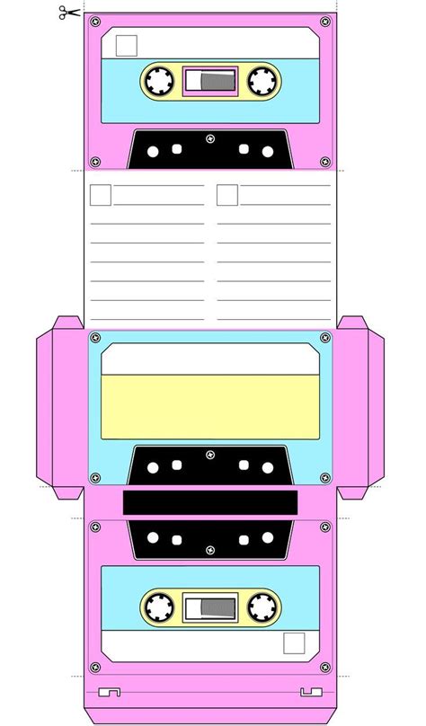 Imagen De Cassette Para Imprimir Y Armar Cajita De Reproductor De