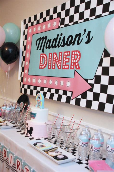 50s Diner Birthday Party 5m Creations Blog 50s Theme Parties