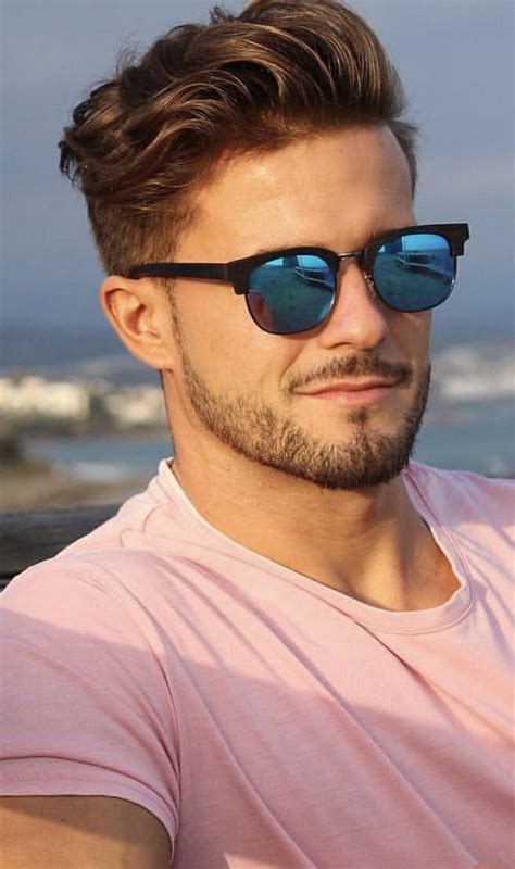 Blue Sunglasses Beard Styles For Men Blue Sunglasses Mens