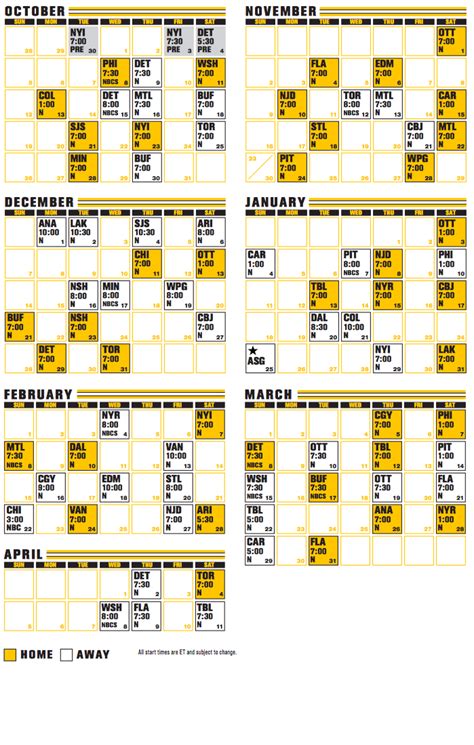 Best Bruins Printable Schedule Vargas Blog