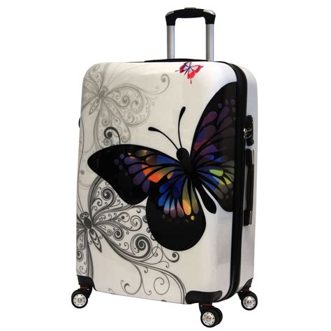 World Traveler - Butterfly Hardside 29-Inch Expandable Spinner Luggage ...