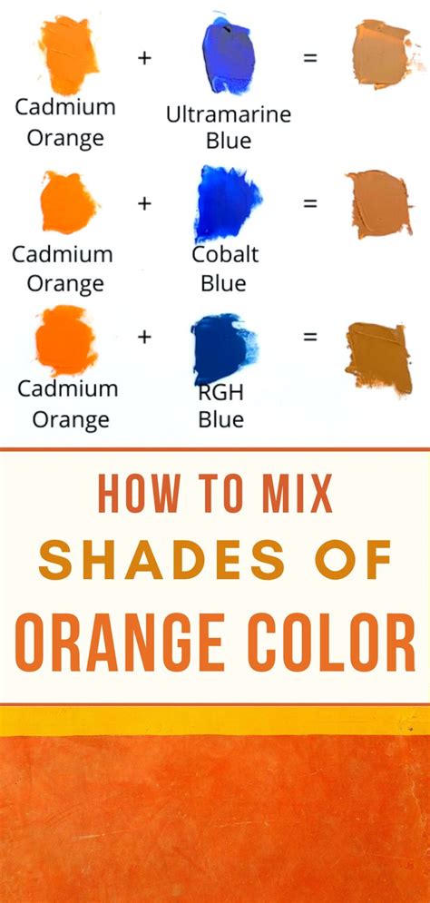 Detailed Steps How To Mix Orange Colors For Painting Color Mixing