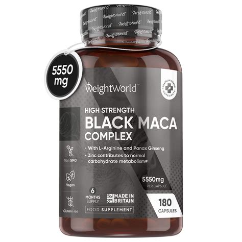 Buy Maca Root 5550mg 180 High Strength Peruvian Black Maca S For Men