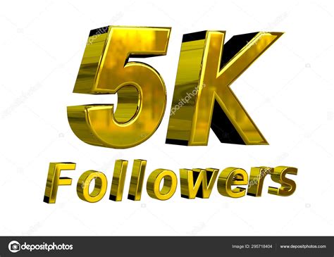 5k Followers Celebration Banner For Use In Social Media Golden
