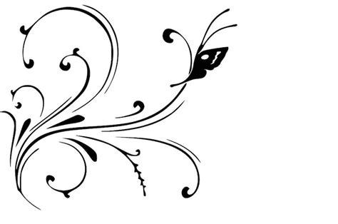 Butterfly Swirls Scrolls SVG Cutting File - Etsy